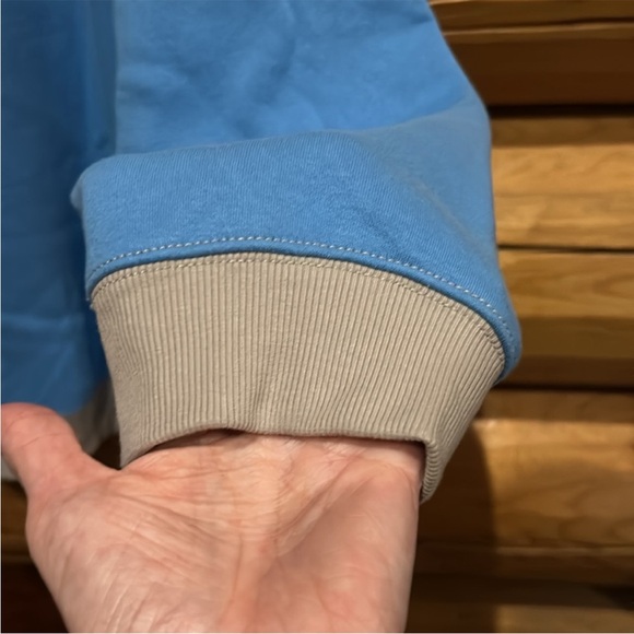 Free People NWT All Star Patch Pullover Size Large in Bright Blueberry Combo - Picture 12 of 12